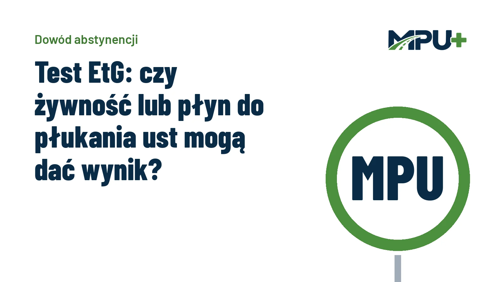 Titelbild: Test EtG: czy żywność lub płyn do płukania ust mogą dać wynik?