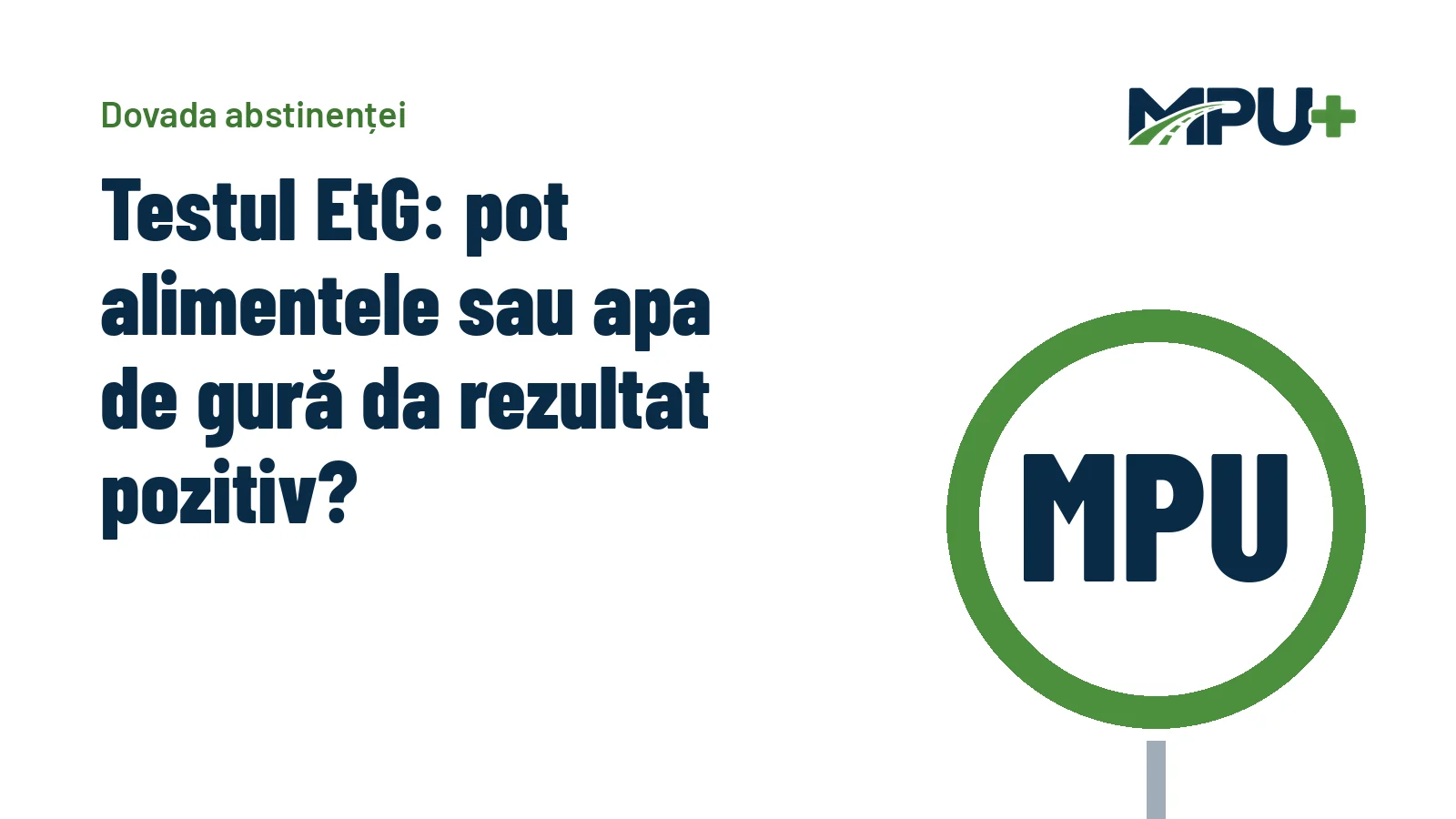 Titelbild: Testul EtG: pot alimentele sau apa de gură da rezultat pozitiv?
