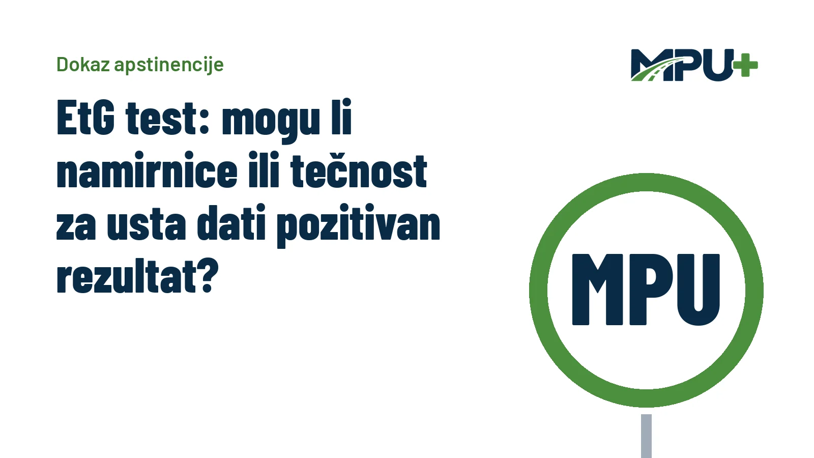 Titelbild: EtG test: mogu li namirnice ili tečnost za usta dati pozitivan rezultat?