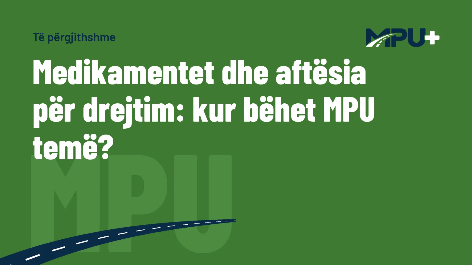 Titelbild: Medikamentet dhe aftësia për drejtim: kur bëhet MPU temë?