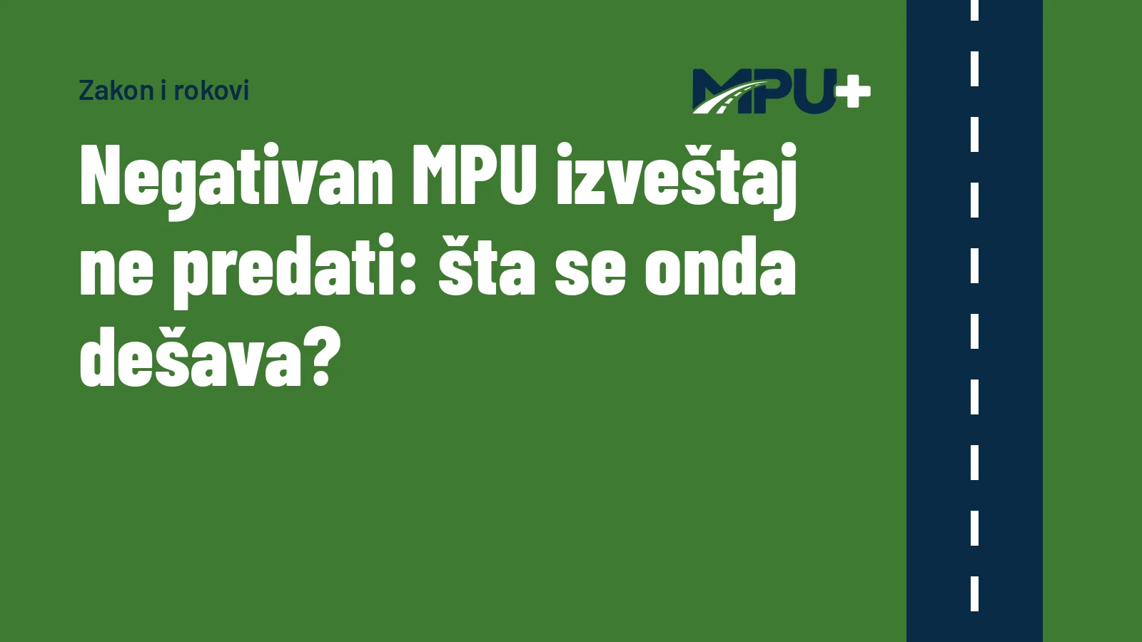 Titelbild: Negativan MPU izveštaj ne predati: šta se onda dešava?