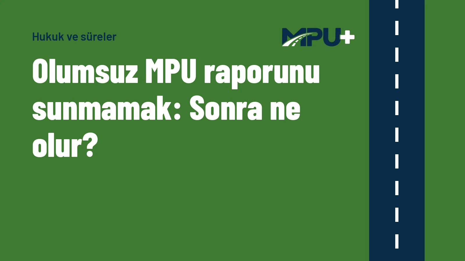 Titelbild: Olumsuz MPU raporunu sunmamak: Sonra ne olur?