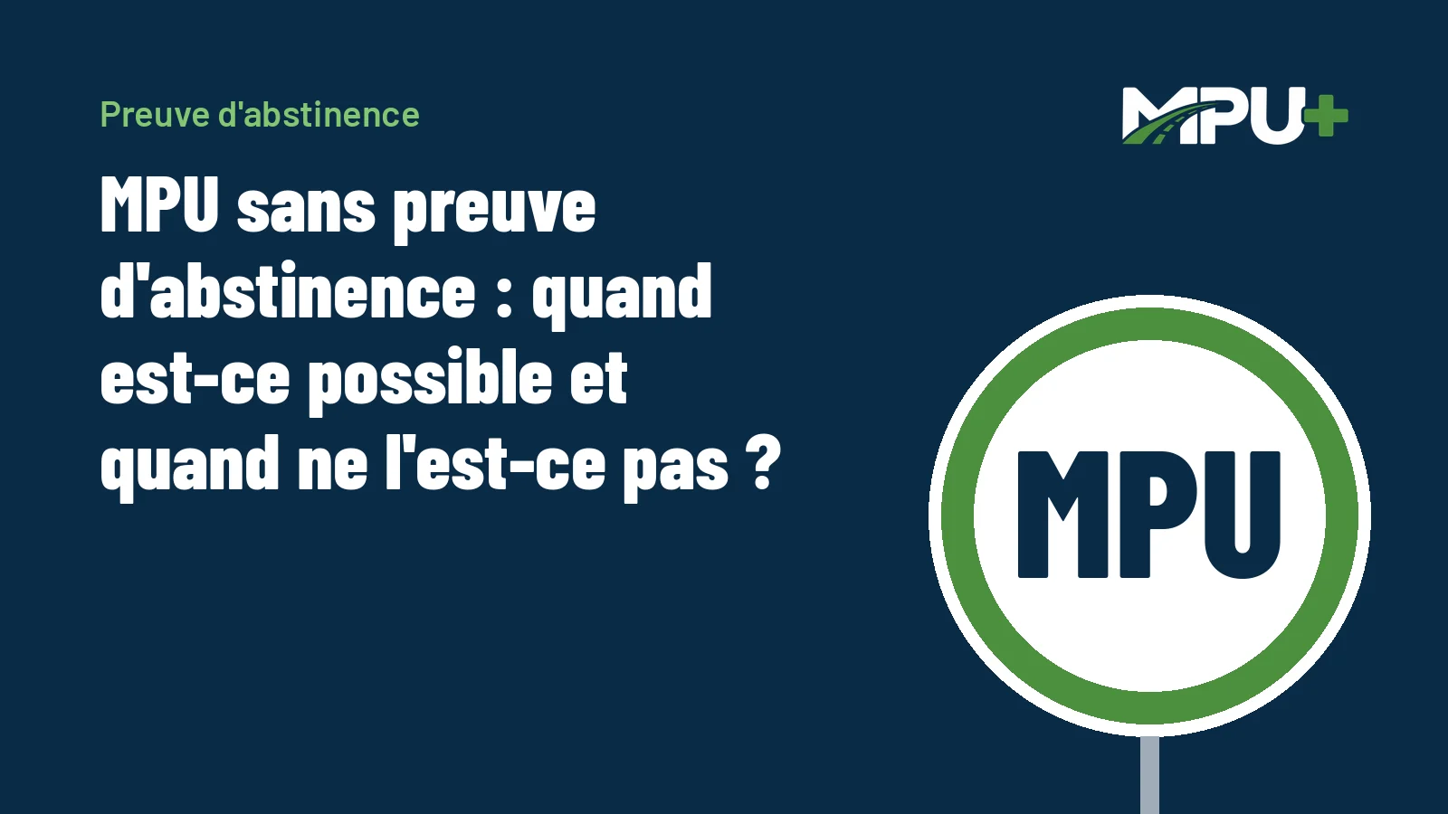 Titelbild: MPU sans preuve d'abstinence : quand est-ce possible et quand ne l'est-ce pas ?