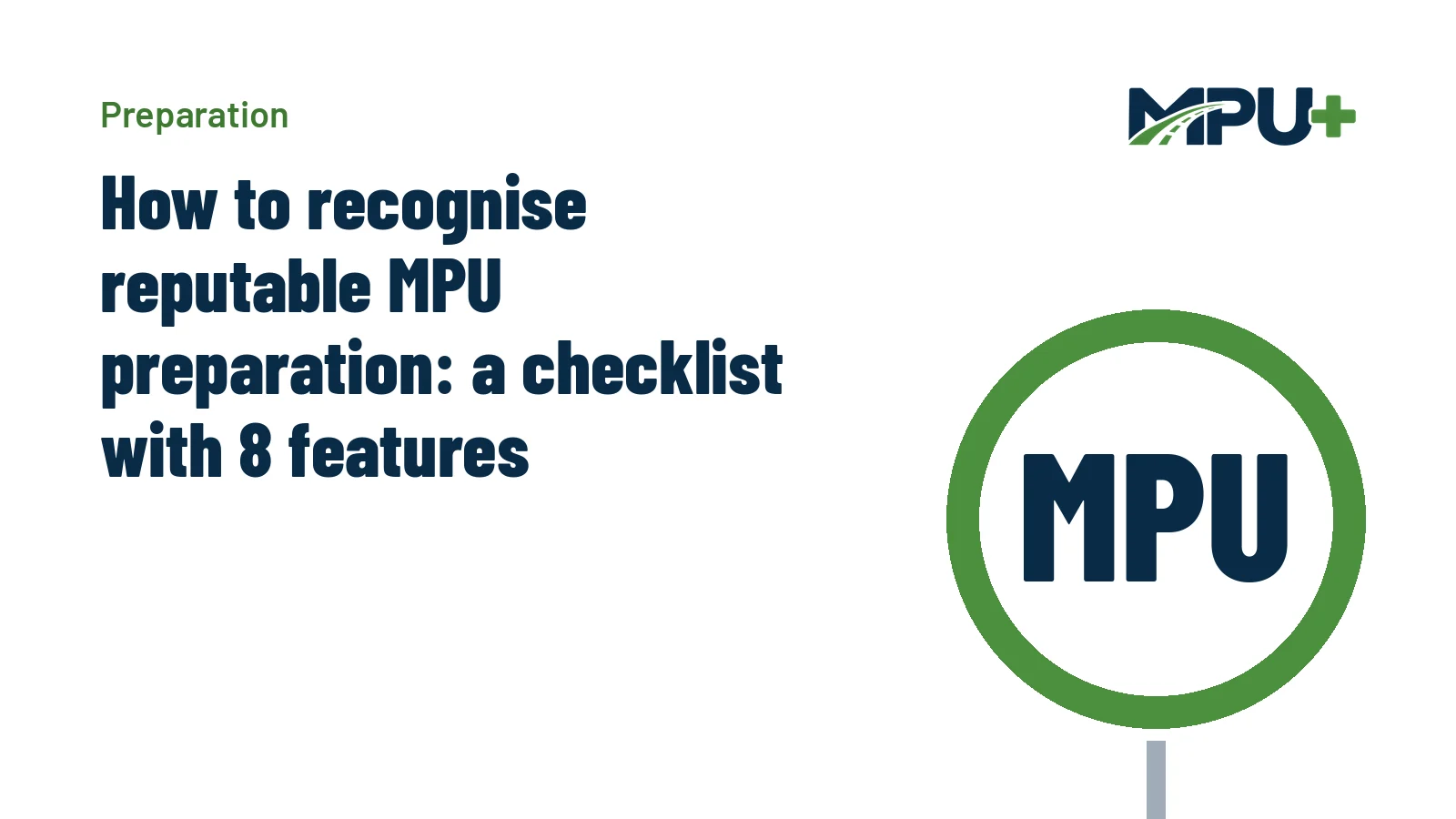 Titelbild: How to recognise reputable MPU preparation: a checklist with 8 features