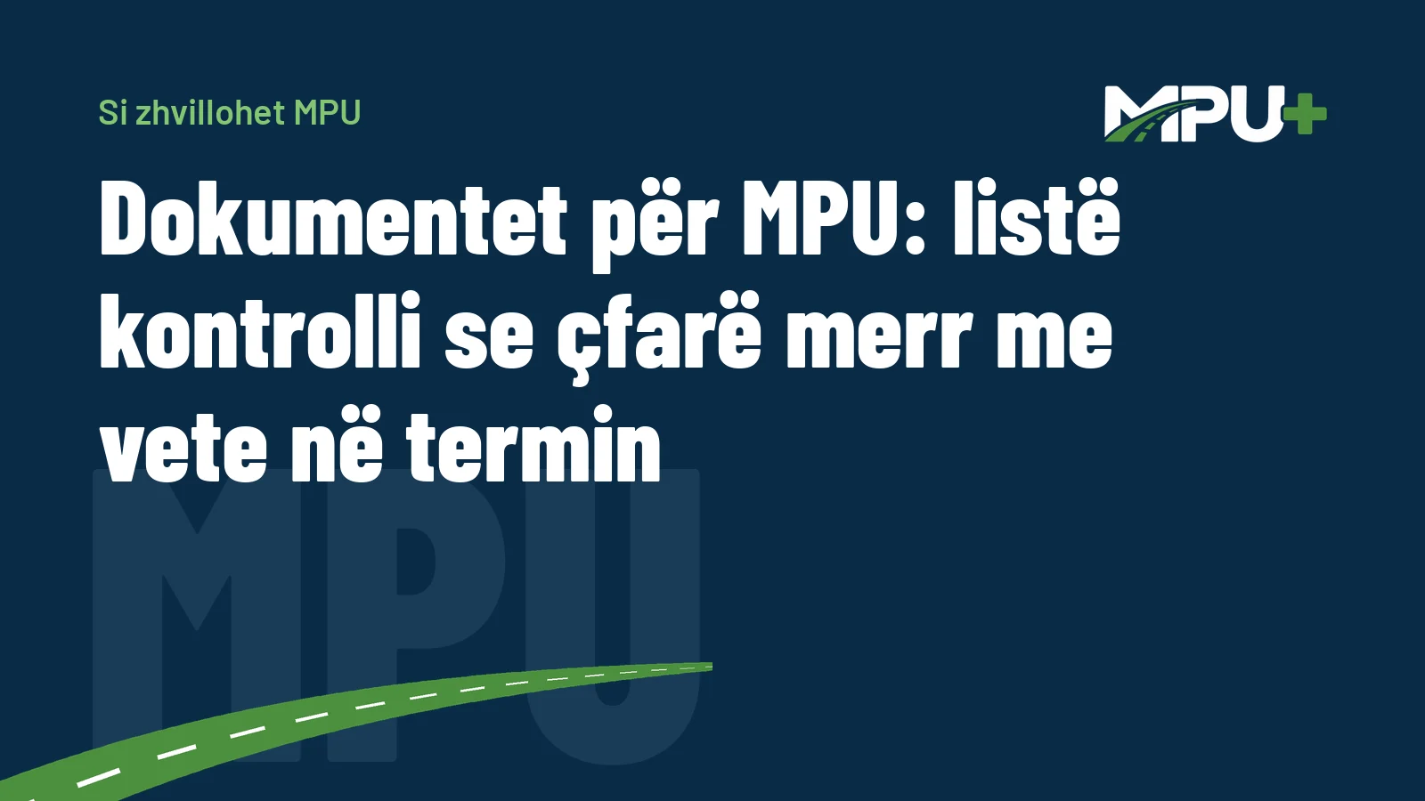 Titelbild: Dokumentet për MPU: listë kontrolli se çfarë merr me vete në termin