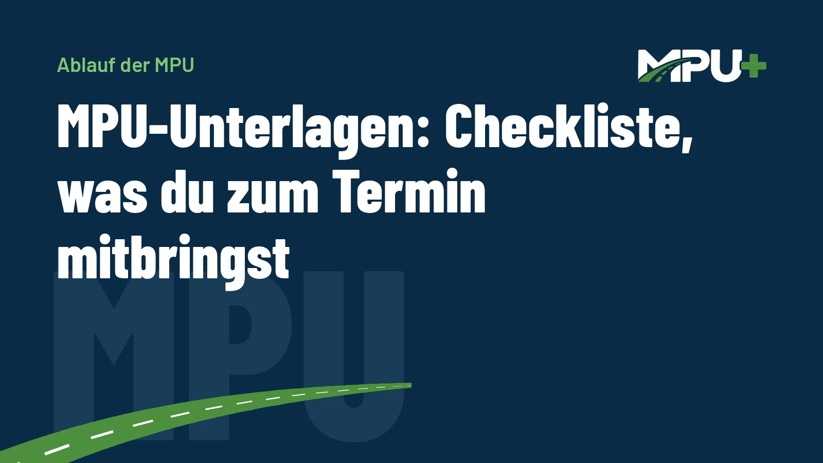 Titelbild: MPU-Unterlagen: Checkliste, was du zum Termin mitbringst