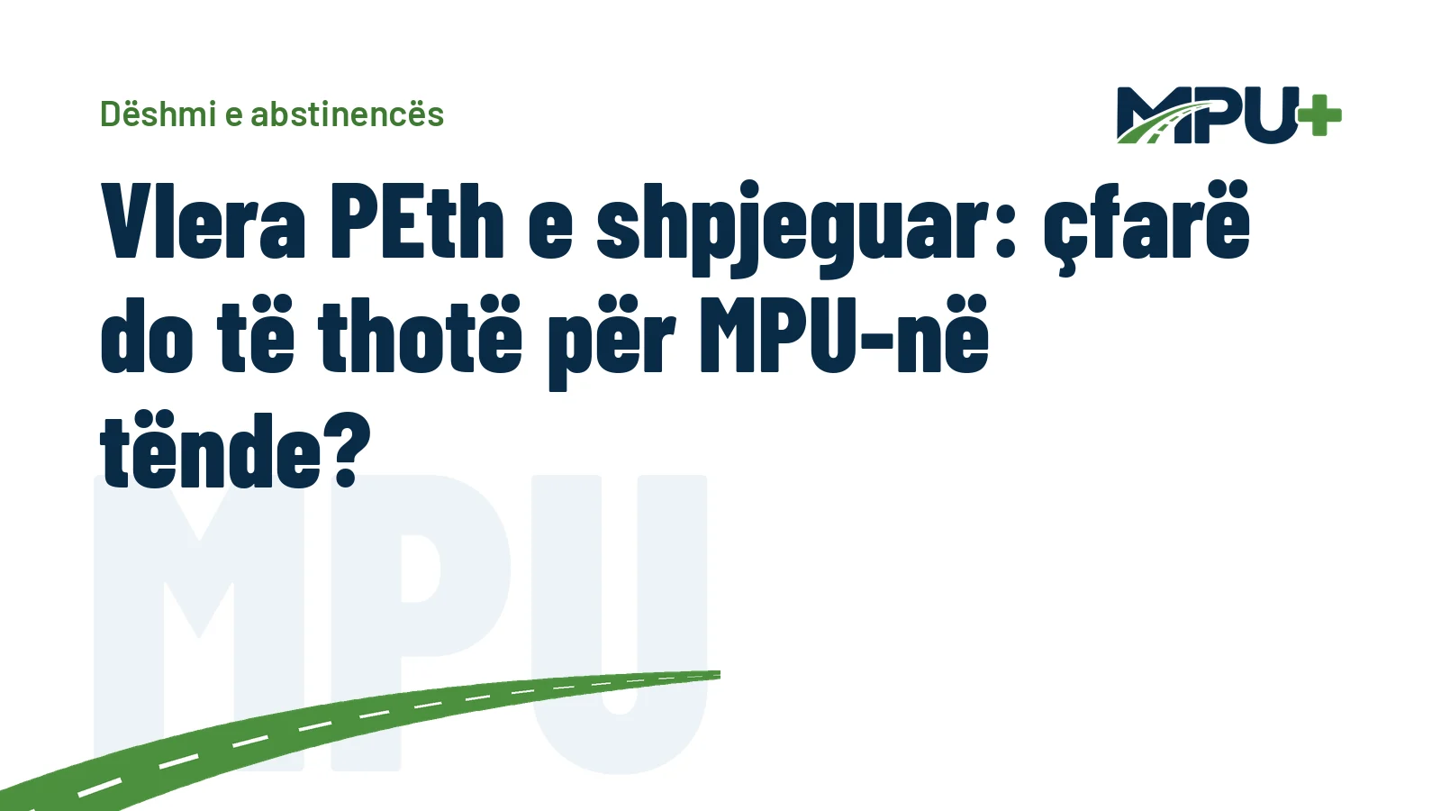 Titelbild: Vlera PEth e shpjeguar: çfarë do të thotë për MPU-në tënde?