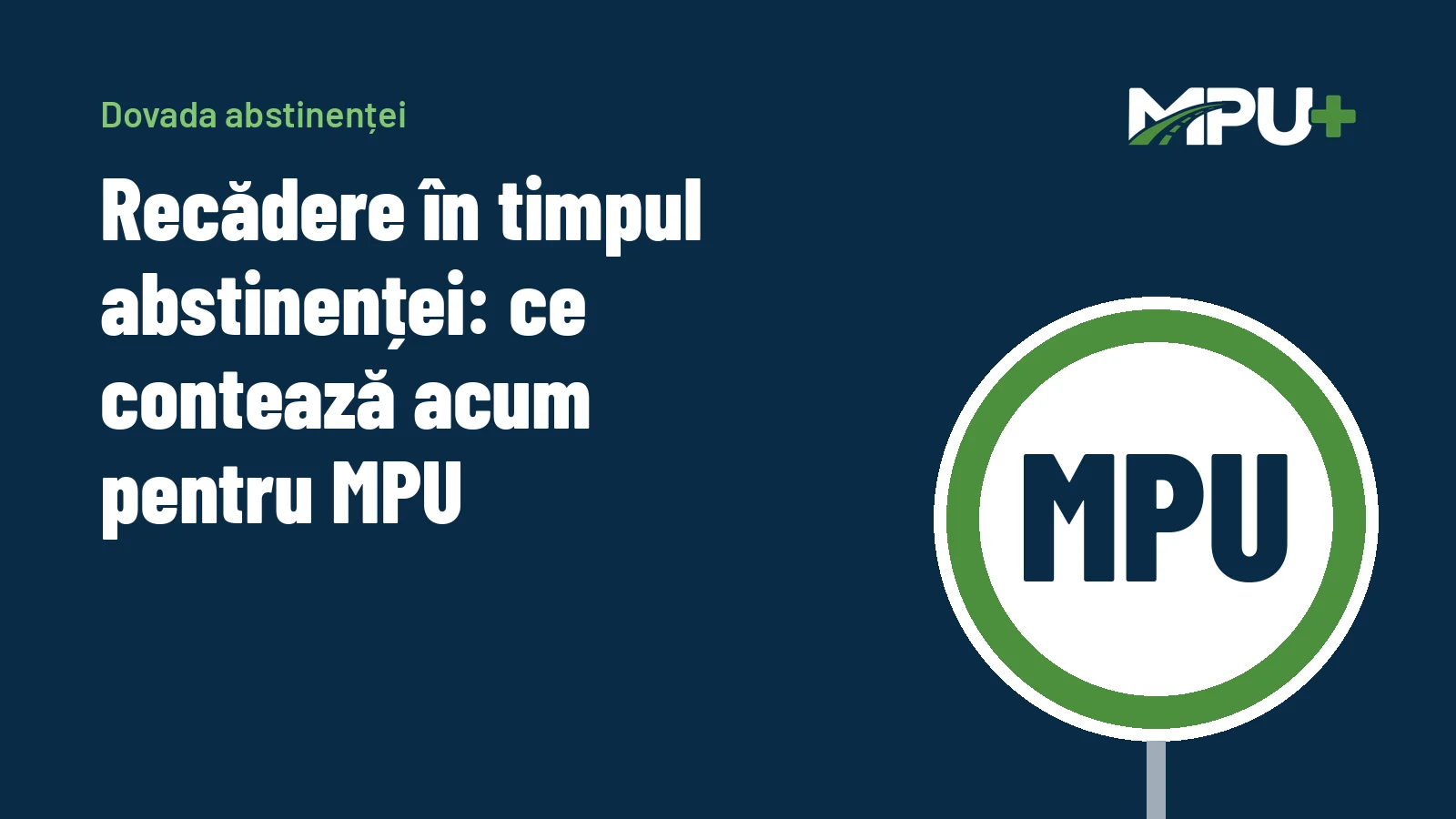 Titelbild: Recădere în timpul abstinenței: ce contează acum pentru MPU